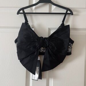 Big Bow front sequined Crop Top